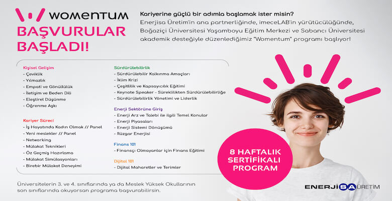 Womentum Programı, Kadın Öğrencilere Kariyer Yolculuklarında Destek Olacak